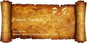 Pakot Imogén névjegykártya
